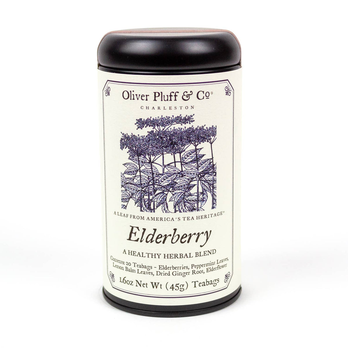 Oliver Pluff & Company - Elderberry - 20 Teabags in Signature Tea Tin