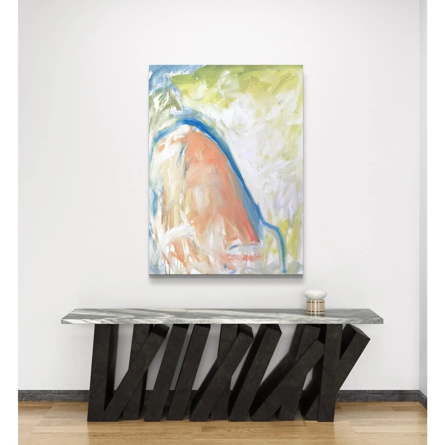 Matthew Izzo Oil Painting on Canvas, Titled Waterfall