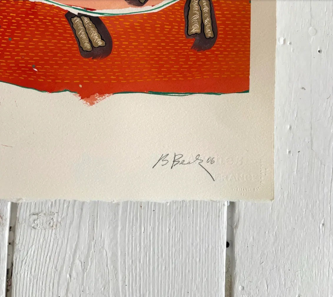 Barbara Beck 2006 Abstract Acrylic Painting on Paper