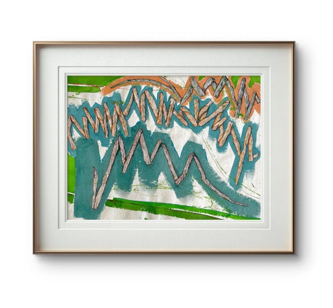 Barbara Beck 1990 Abstract Watercolor Painting on Paper