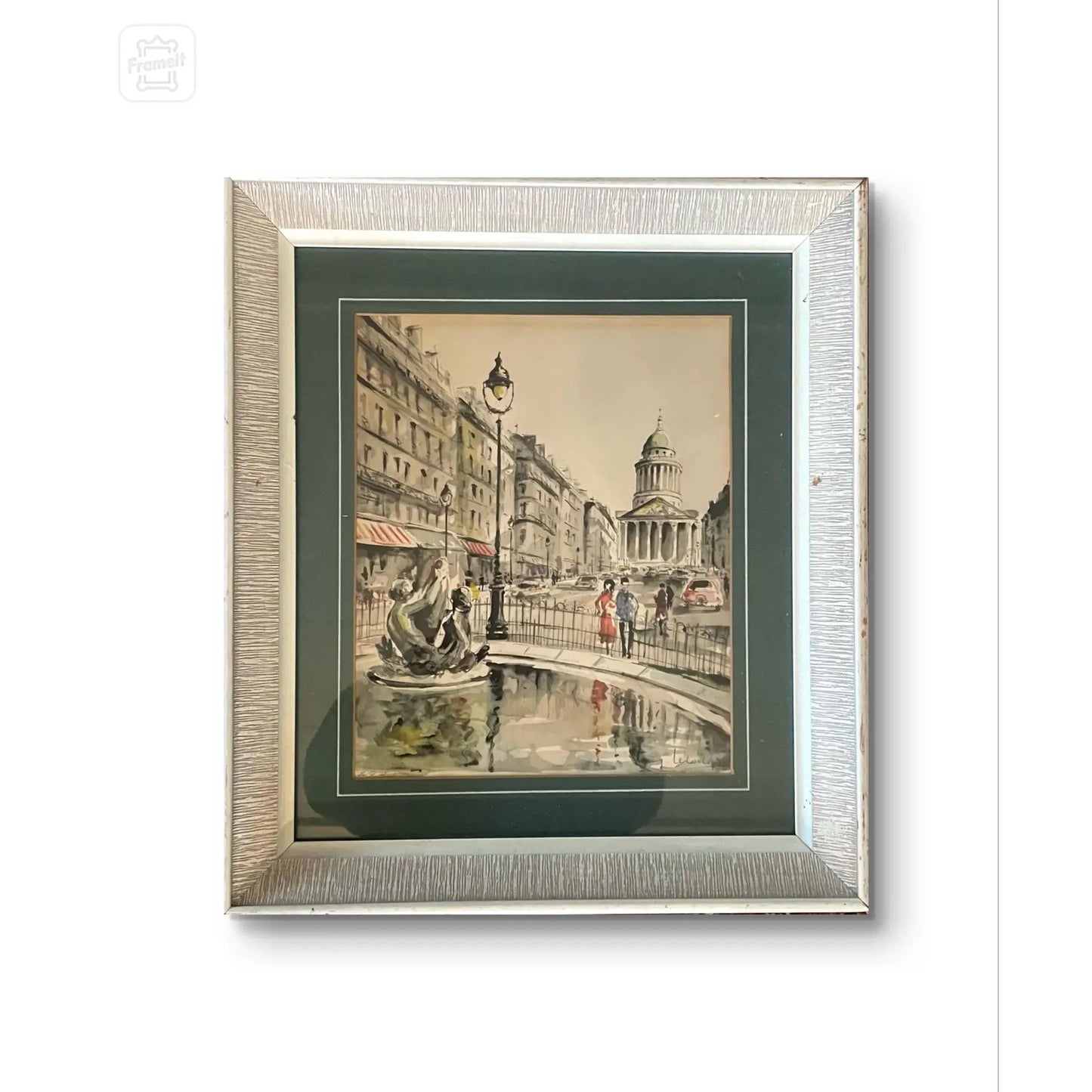 1950s G. Lelong, Paris Hand Colored Lithograph Pencil Signed