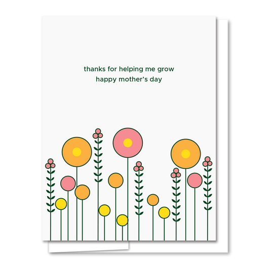 AQBF - Amapolas Mamá - Tarjeta de felicitación del Día de la Madre en Letterpress