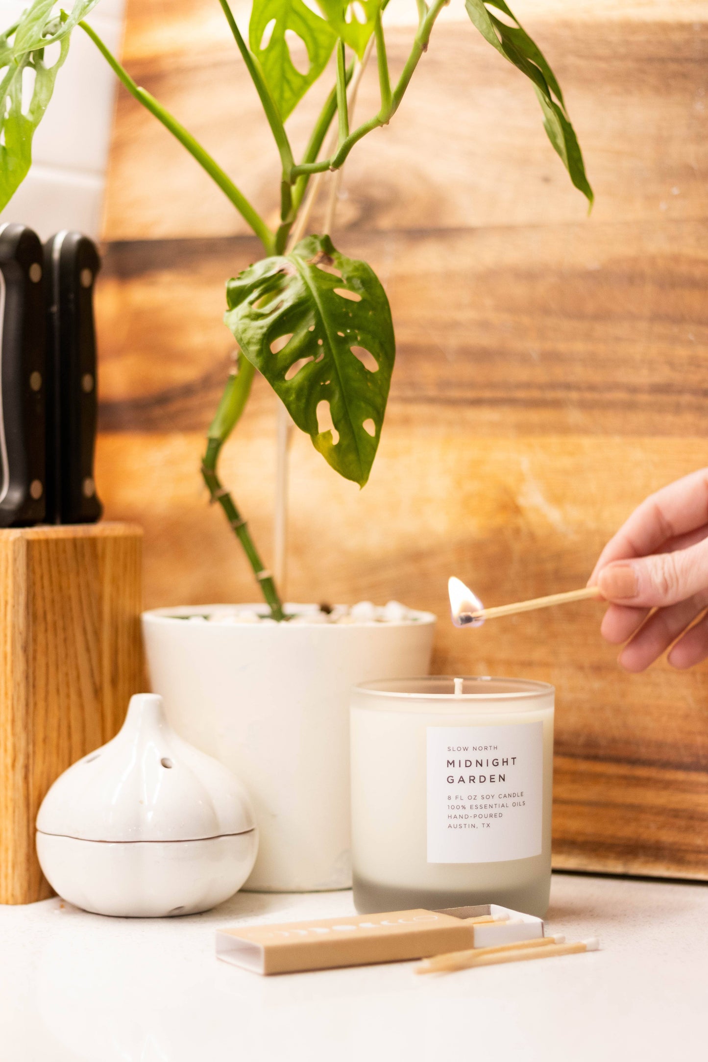 Vela Esmerilada Jardín de Medianoche