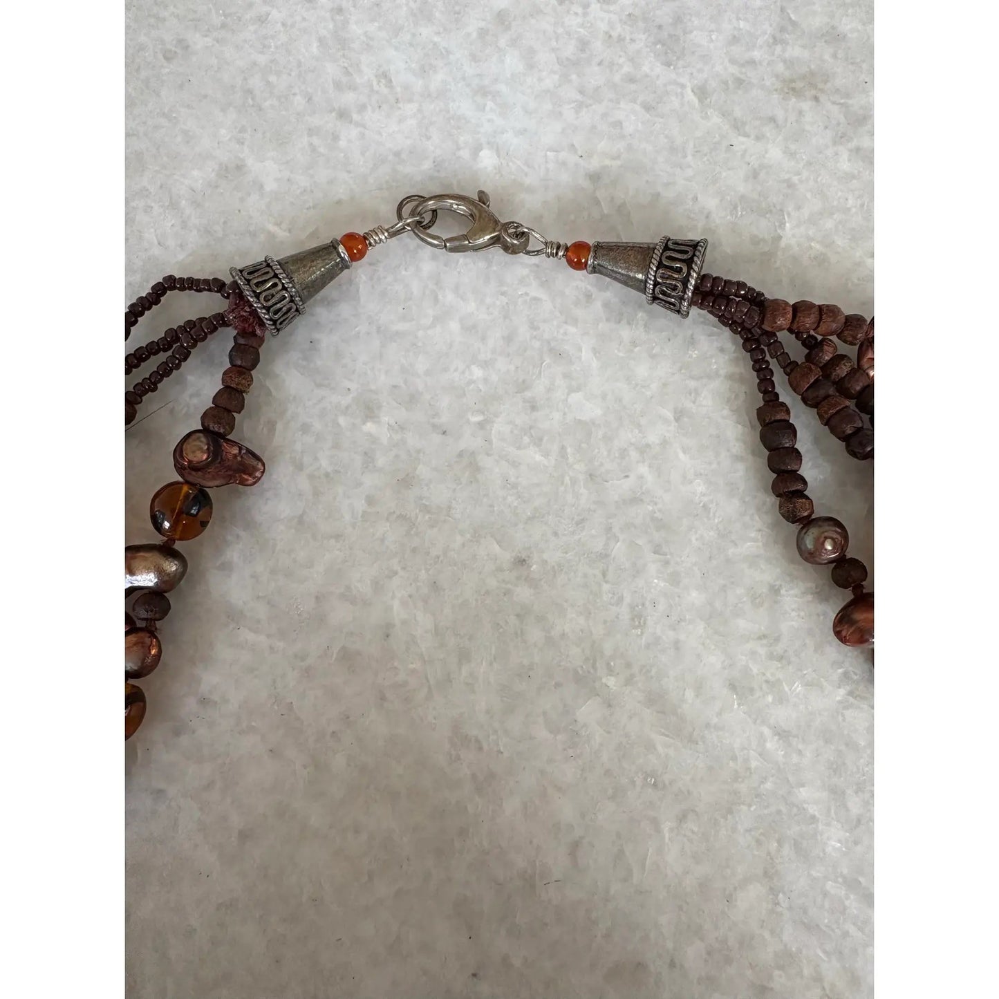 Collar de Perlas Cultivadas Multicadenas Vintage