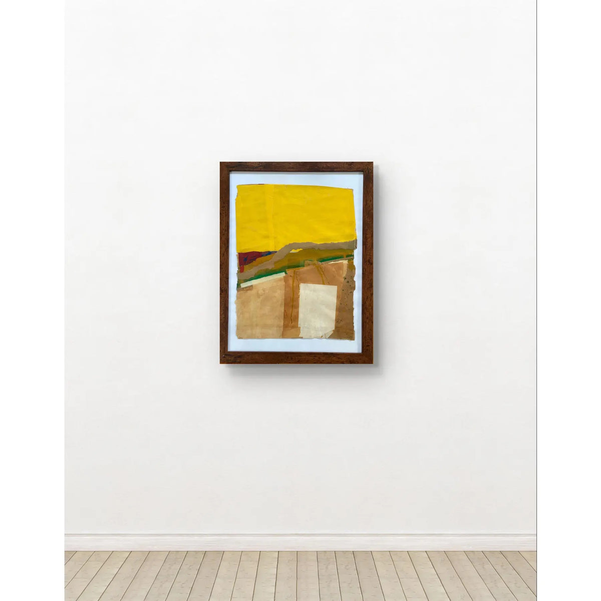 Barbara Beck 1965 Painted Paper Collage, 20 x 26 Inches, Framed