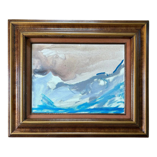 Matthew Izzo Painting in Vintage Wood Frame