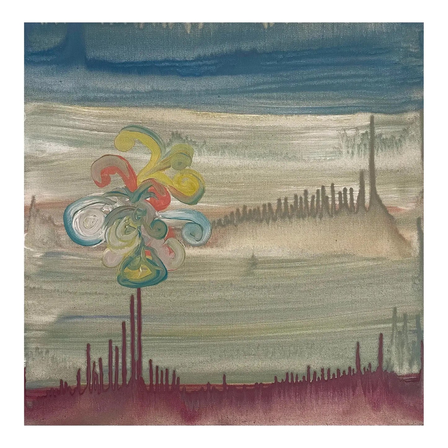 Matthew Izzo Oil Painting on Canvas, Titled Spring Bloom 20” X 20”