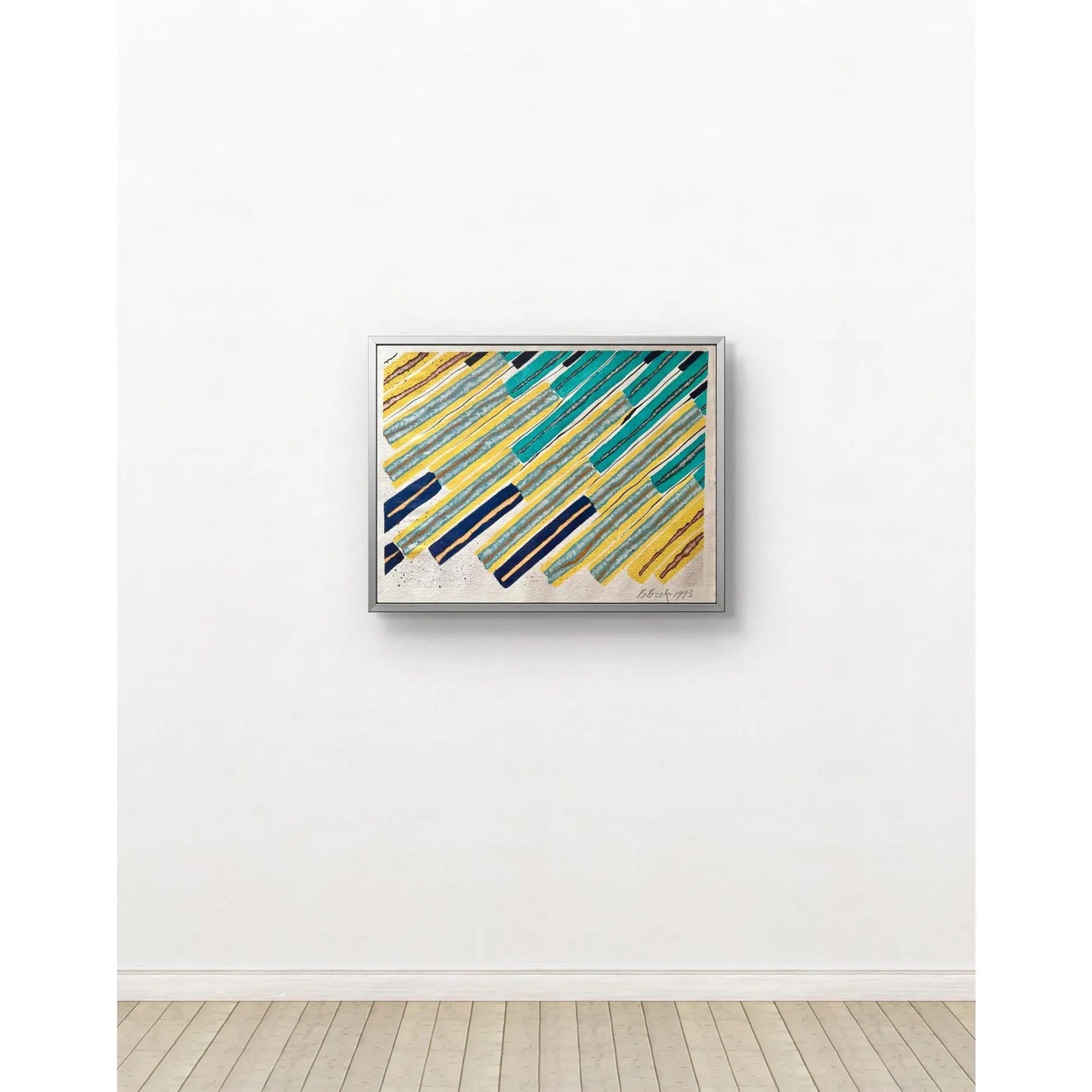 Barbara Beck 1993 Abstract Painting on Paper - Signed/Dated