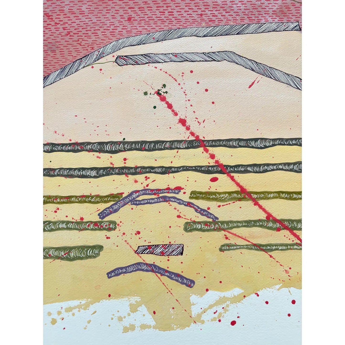 Barbara Beck 2006 Abstract Watercolor Painting on Paper - Signed/Dated