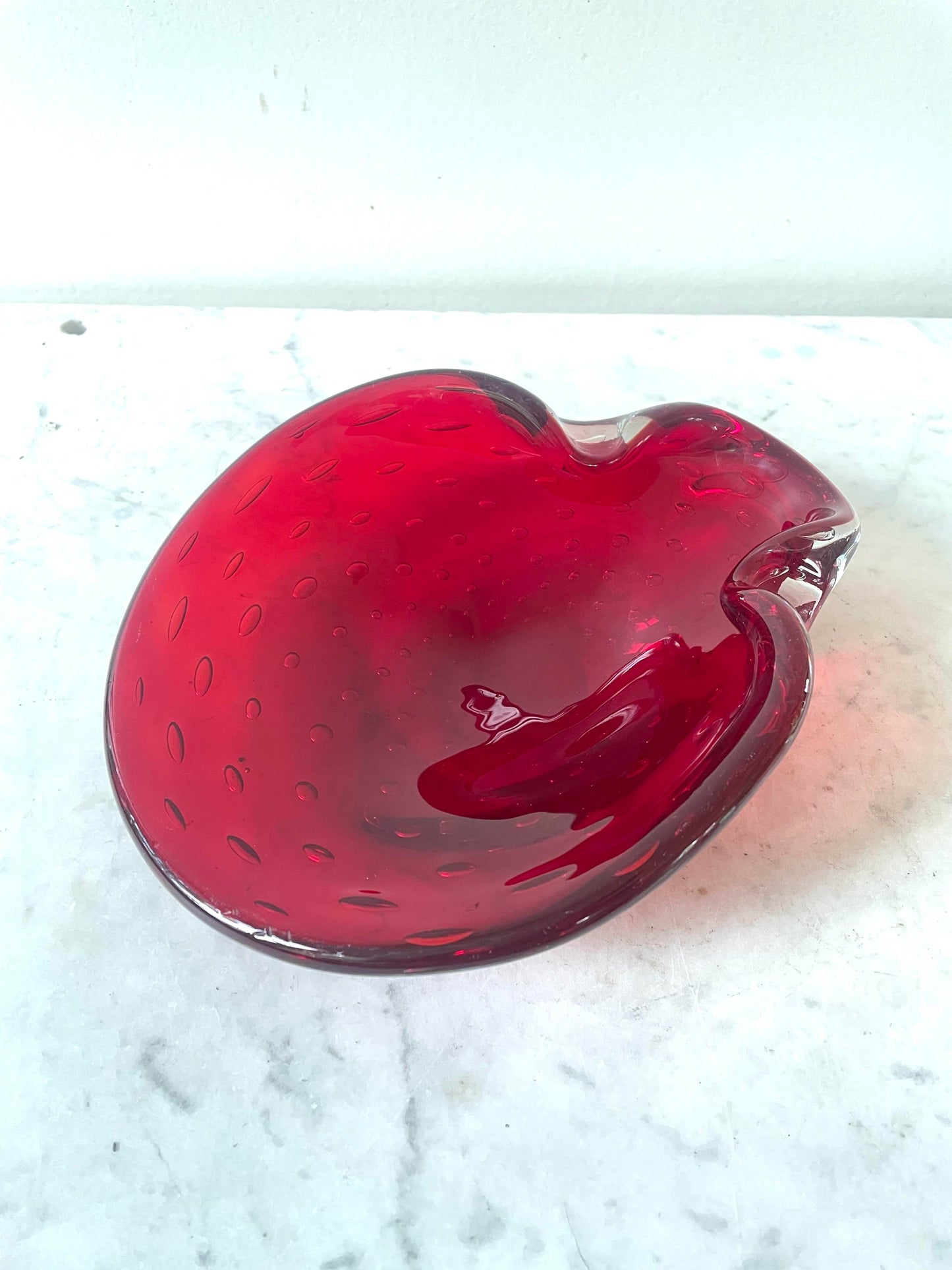 Mid Century Modern Murano Glass Ashtray, by Seguso