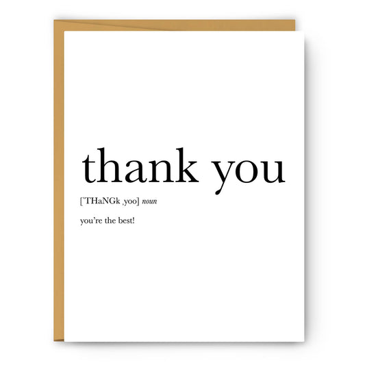 Footnotes - Thank You - Thank You Card