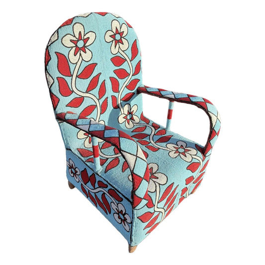 Yoruba Beaded Chair, a Traditional Nigerian Piece of Furniture Originally Made for Royalty