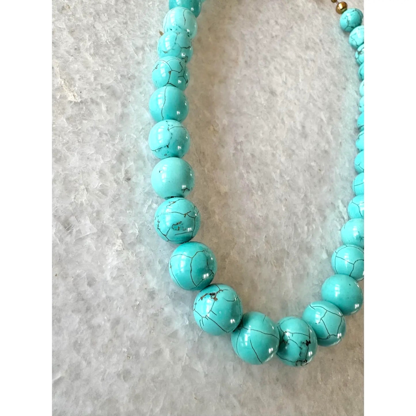 Turquoise Beaded Necklace - Designed by Matthew Izzo