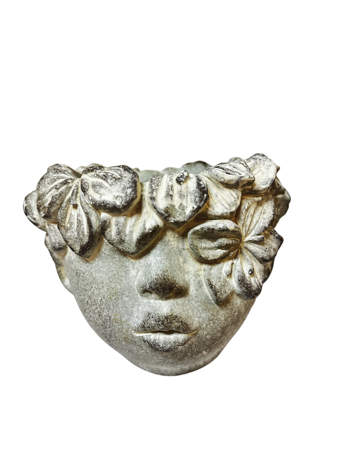 Vagabond Vintage - Concrete head kissing face succulent planter: LARGER, Large