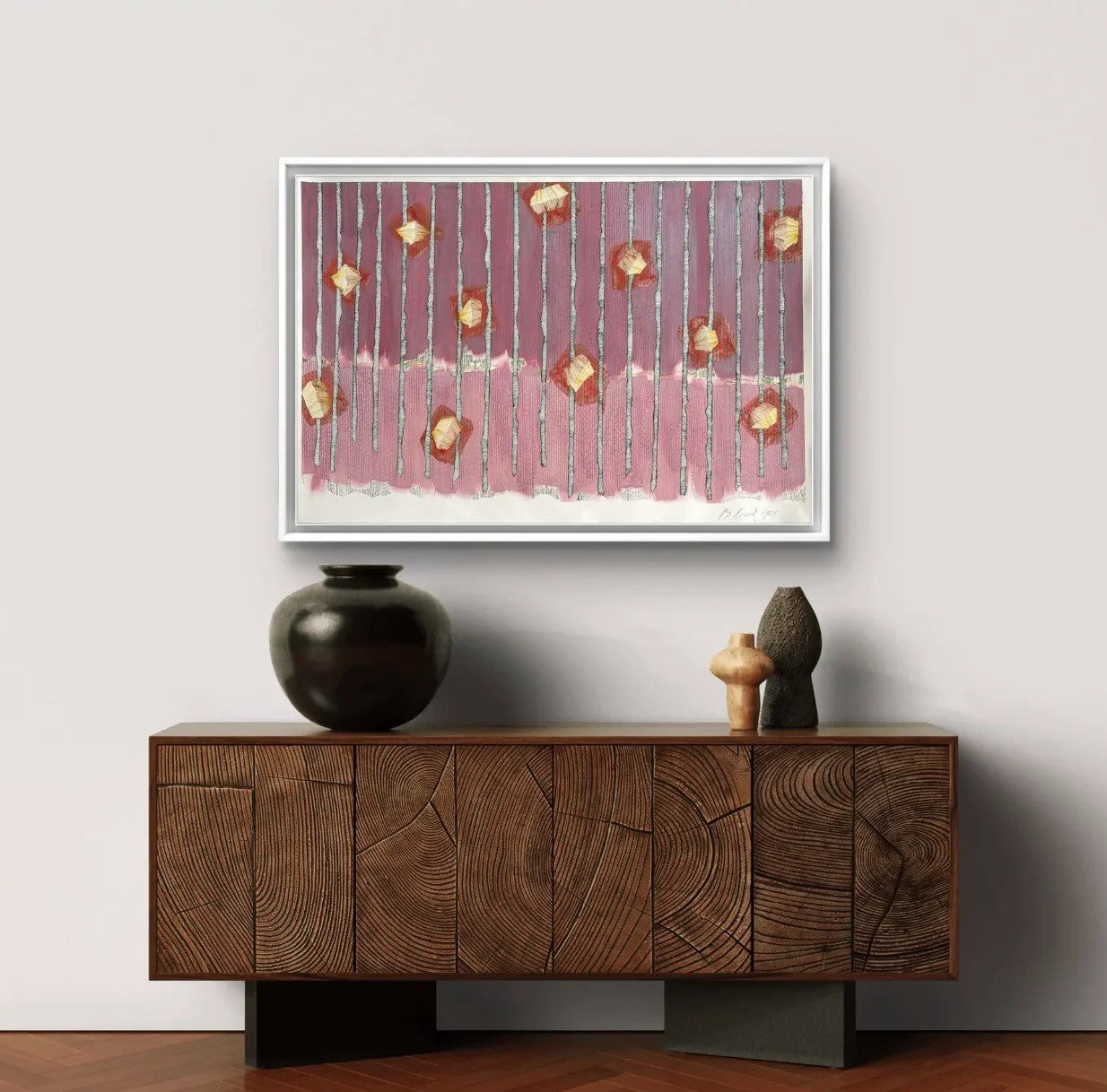 Barbara Beck 1988 Abstract Watercolor Painting on Paper