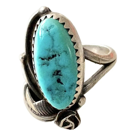 Vintage Sterling Silver and Turquoise Ring