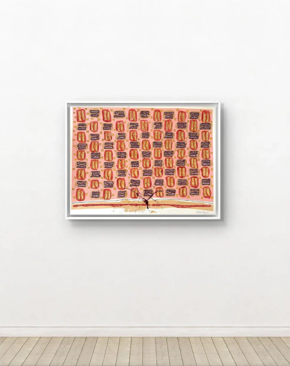 Barbara Beck 2003 Abstract Geometric Watercolor Painting on Paper