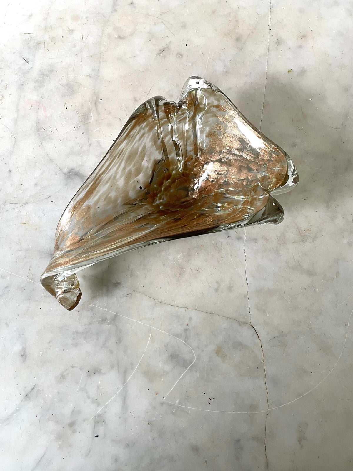 Vintage Mid-Century Modern 1950s Fratelli Toso Murano Glass Bowl
