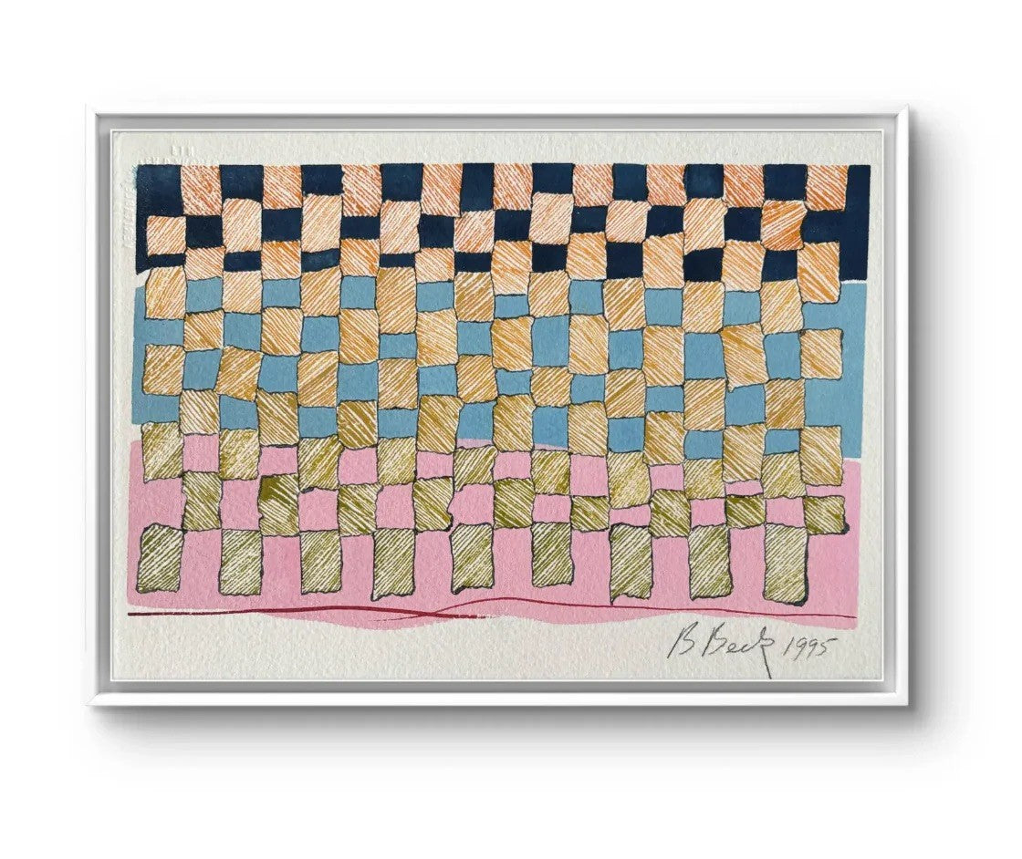 Barbara Beck 1995 Abstract Monoprint on Paper