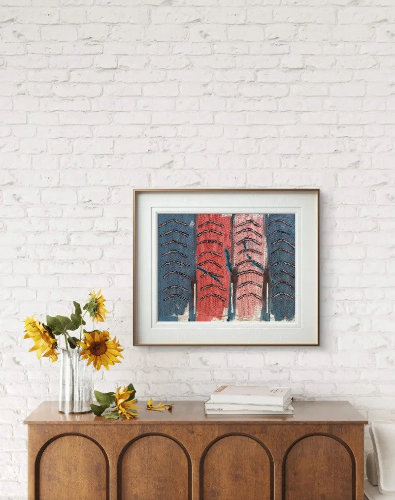 Barbara Beck 1990 Abstract Watercolor Painting on Paper