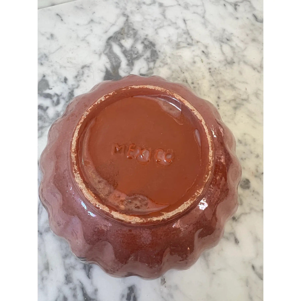 Small Handpainted Terra Cotta Bowl