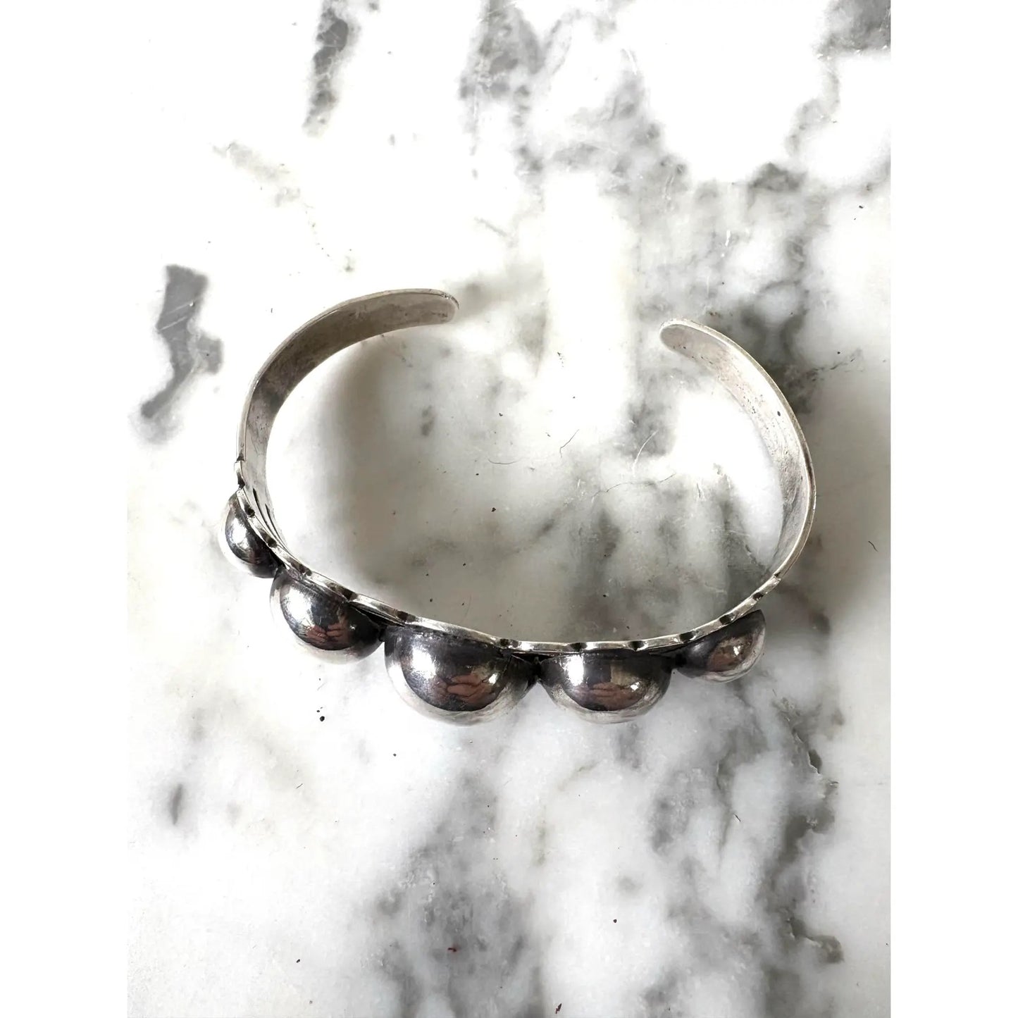 Pulsera de puño Navajo de plata de ley vintage, de Fred Harvey