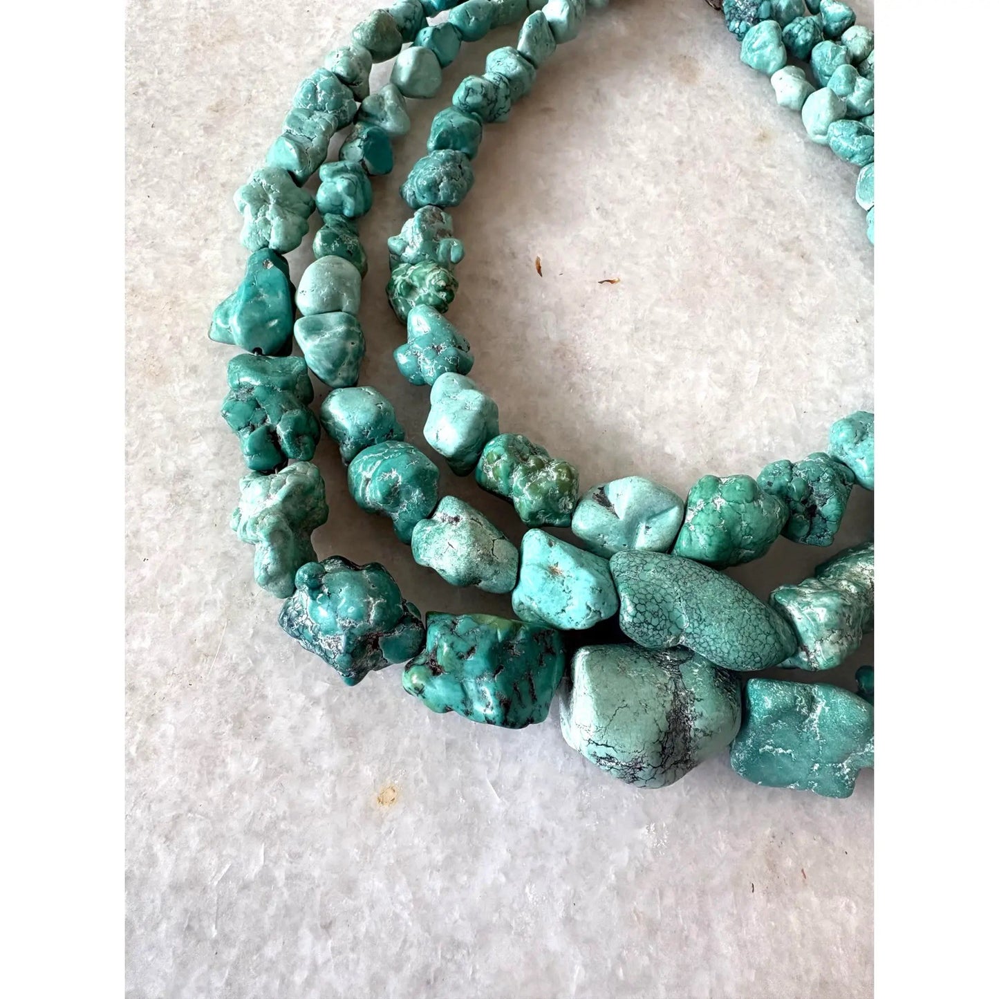 Vintage Jay King Chunky Multi Strand, Turquoise Necklace