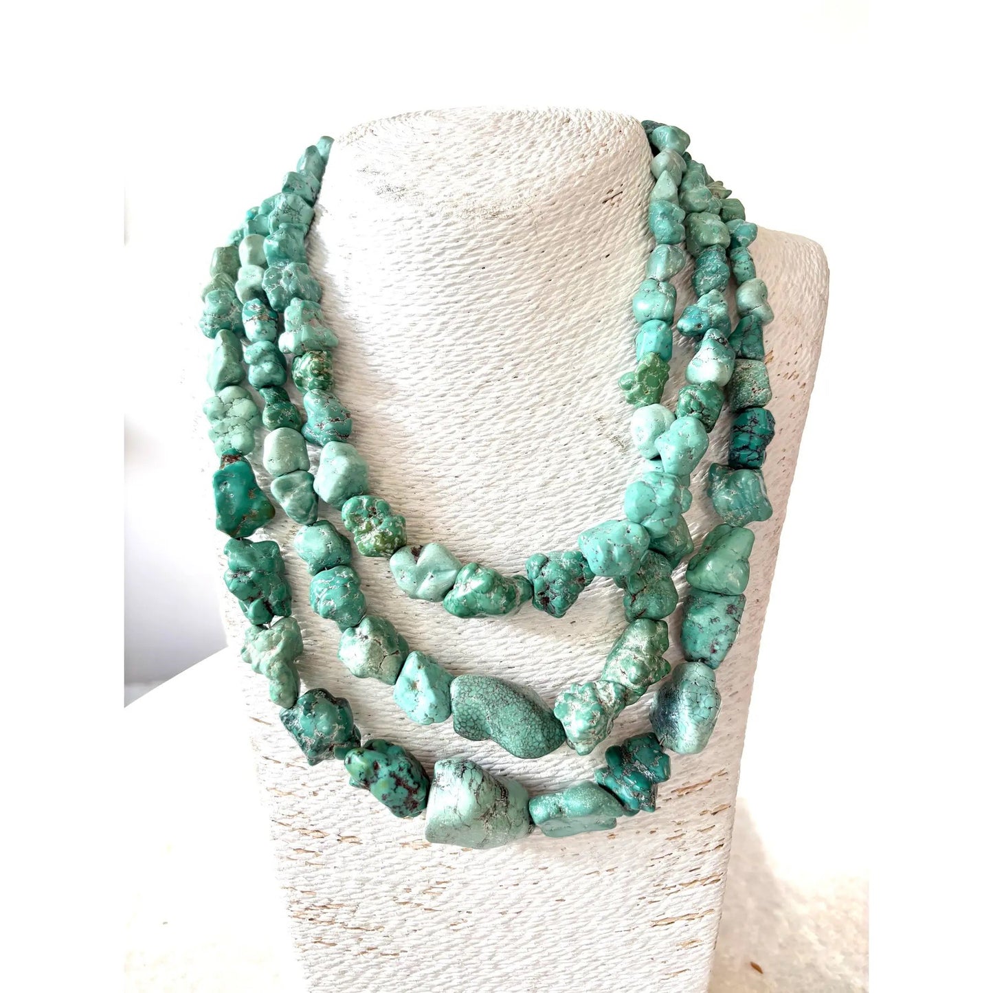 Vintage Jay King Chunky Multi Strand, Turquoise Necklace