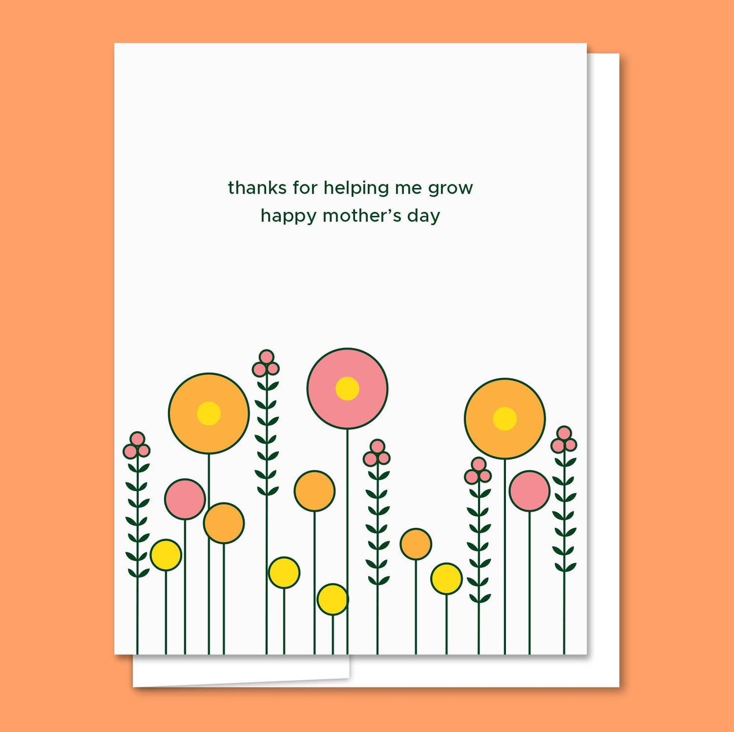 AQBF - Amapolas Mamá - Tarjeta de felicitación del Día de la Madre en Letterpress