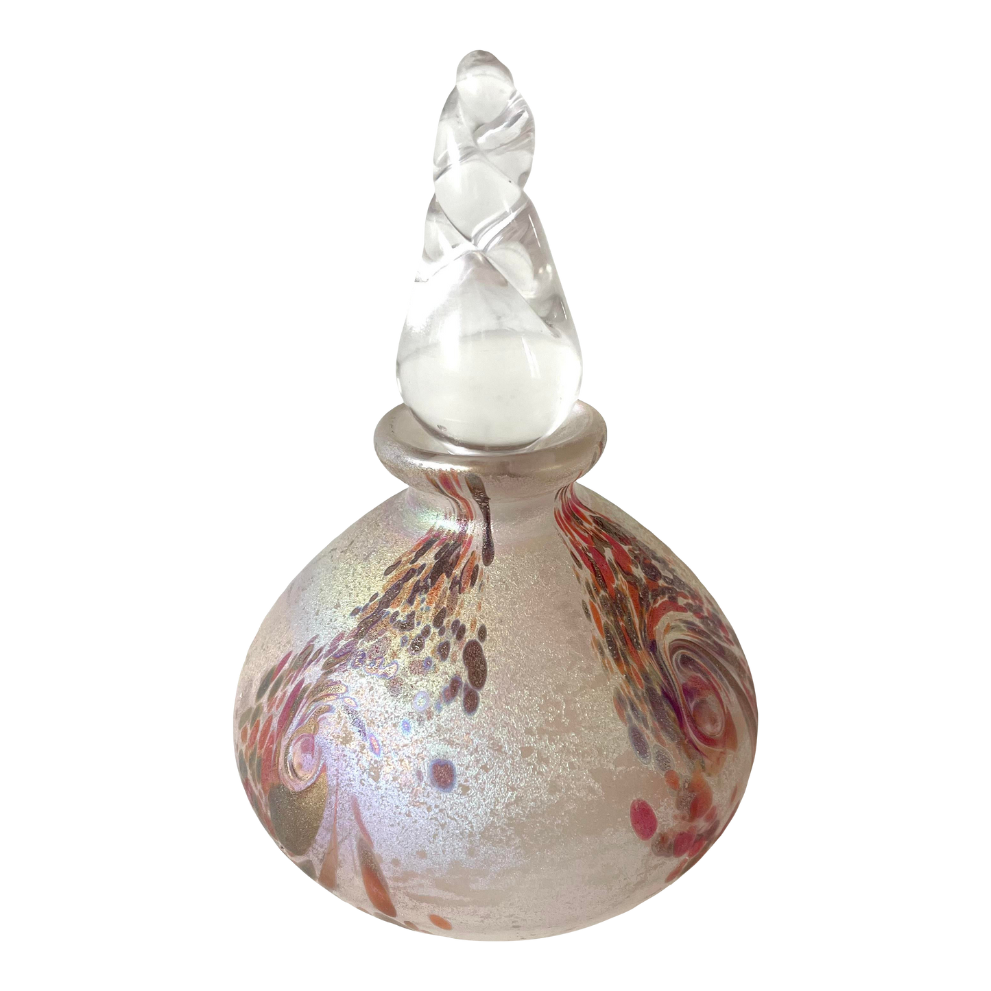 Vintage Hand Blown Art Glass Perfume Bottle