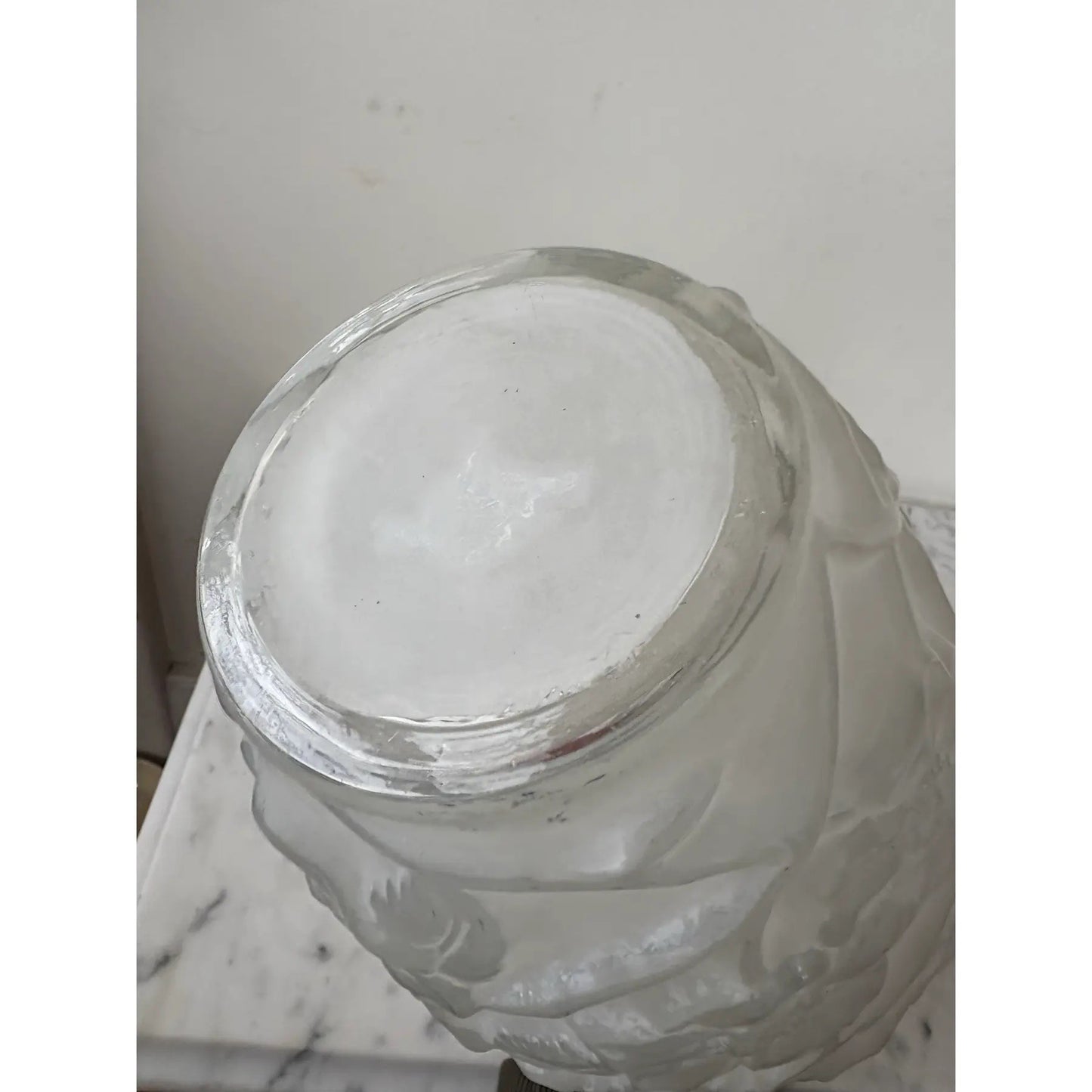 Phoenix Consolidated Frosted & Raised Dogwood Vase