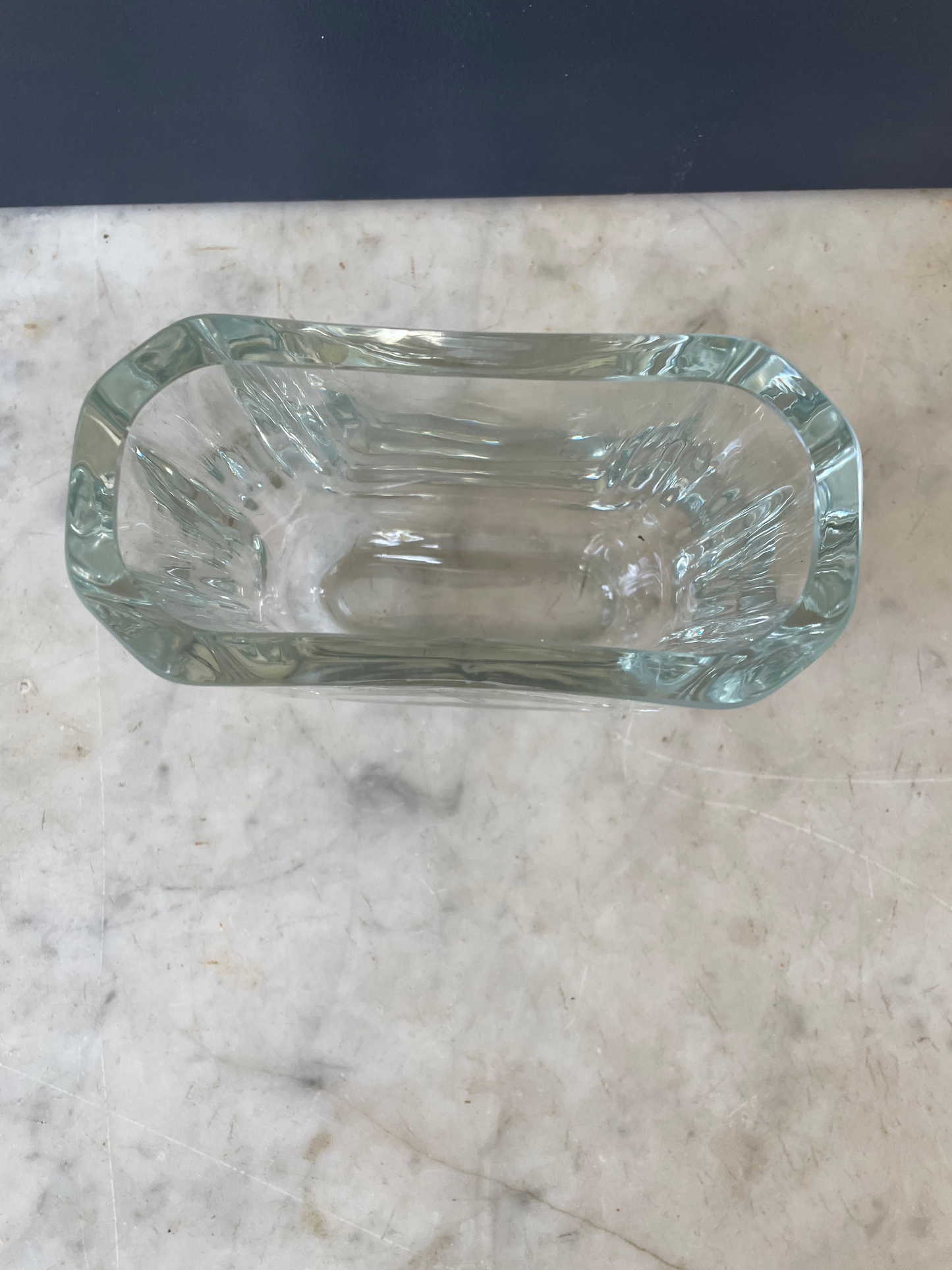 Orrefors Crystal Mid Century Scandinavian Art Glass Vase With Butterfly Design