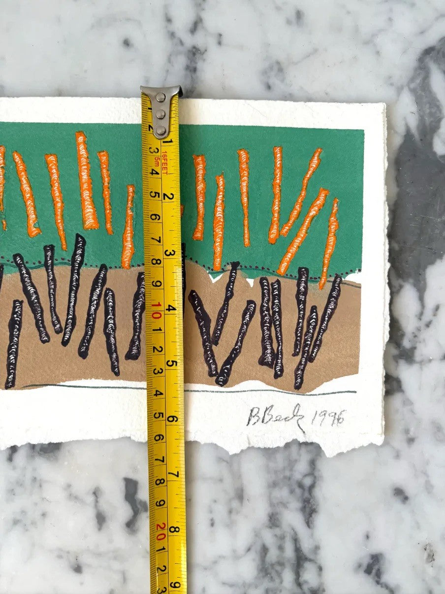 Barbara Beck 1996 Abstract Monoprint on Paper