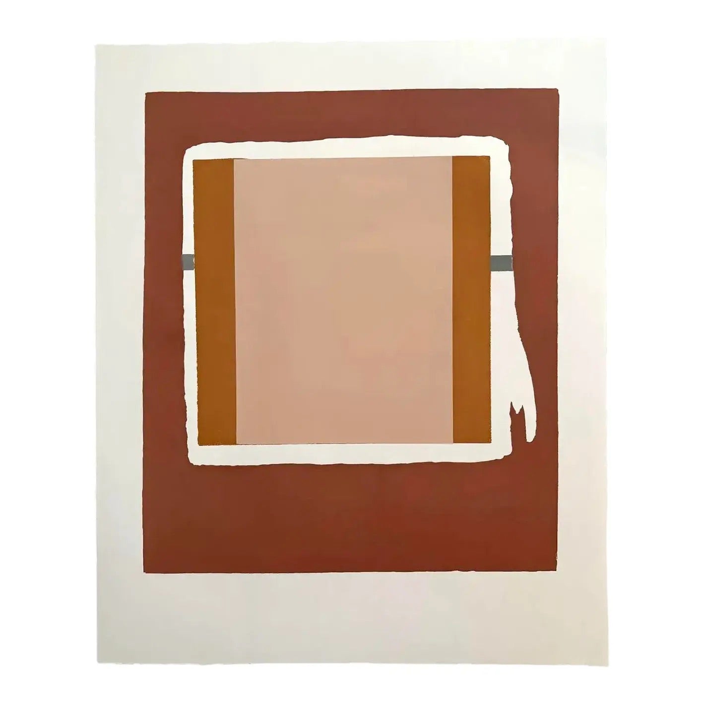 Barbara Beck 1971 Silkscreen Print on Paper, Framed