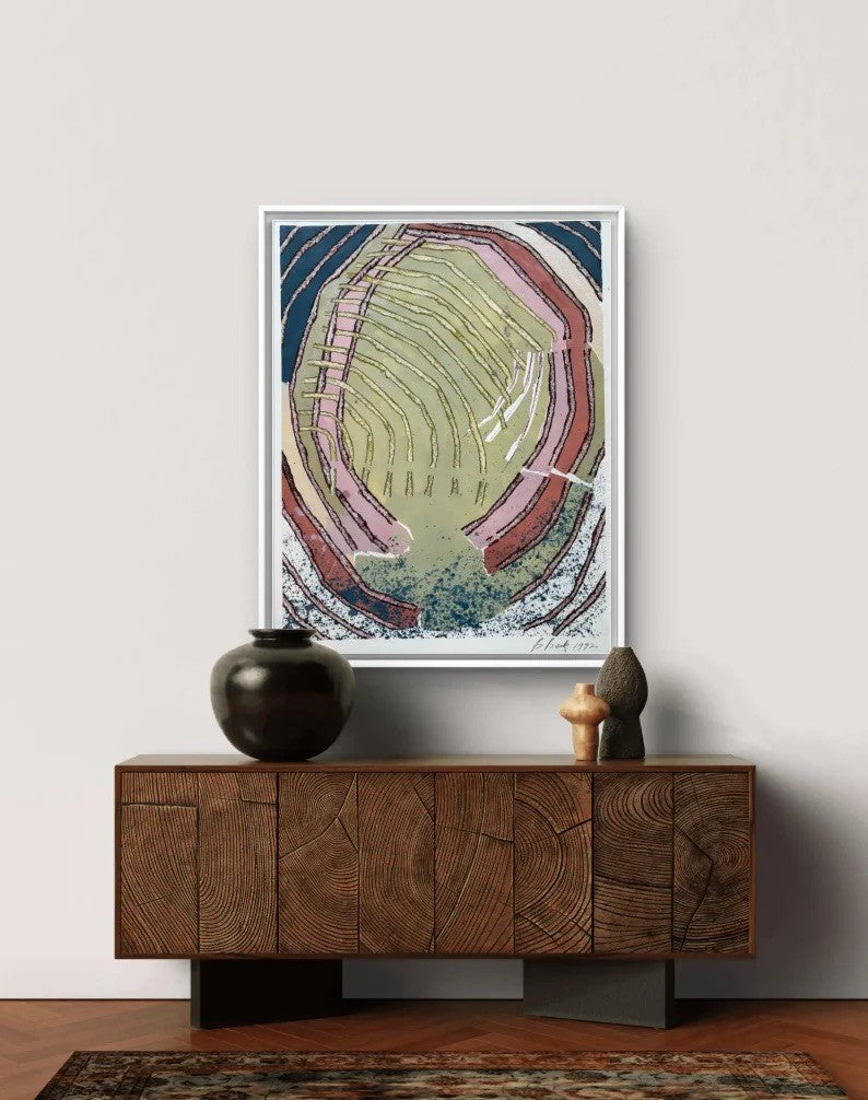 Barbara Beck 1992 Abstract Painting on Paper