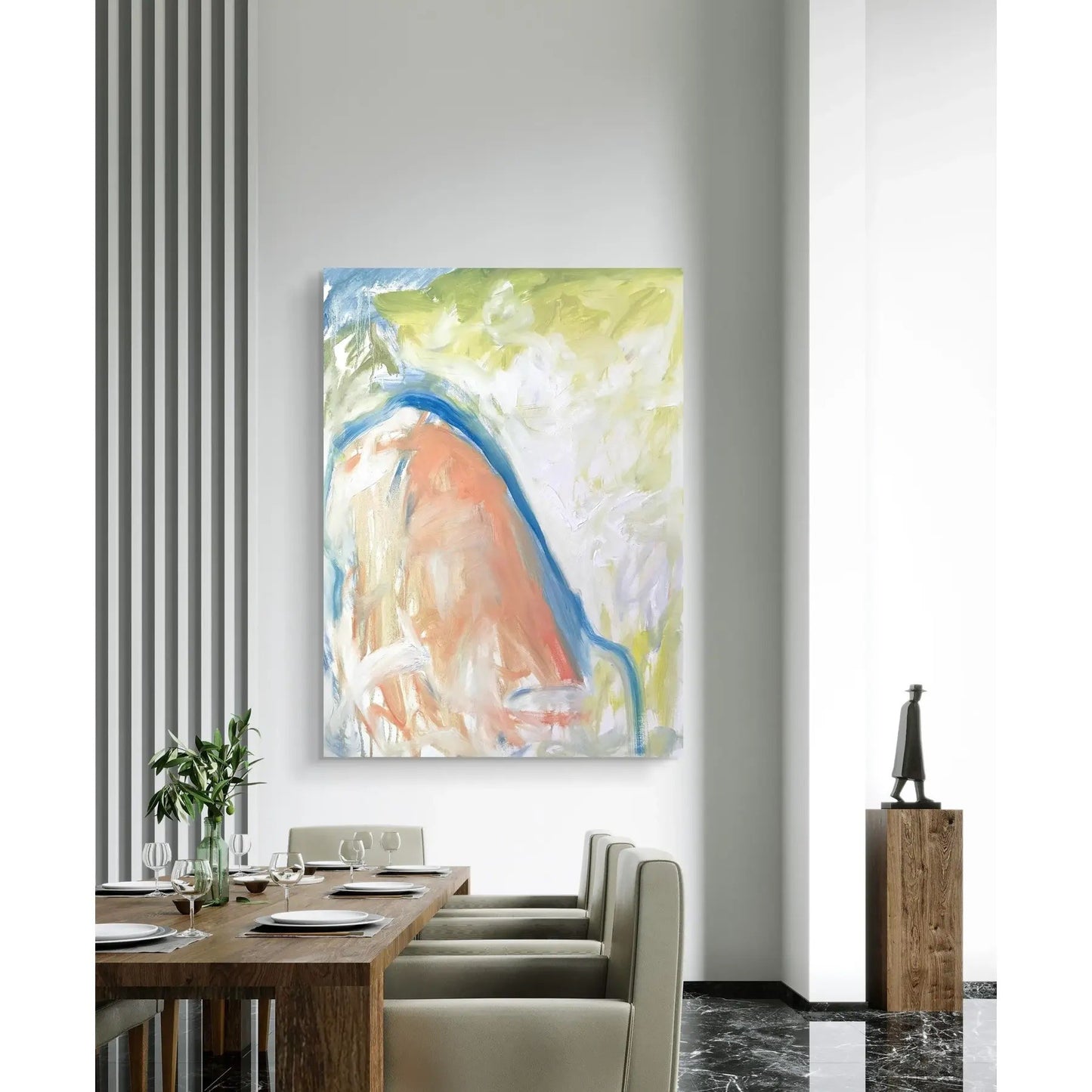 Matthew Izzo Oil Painting on Canvas, Titled Waterfall