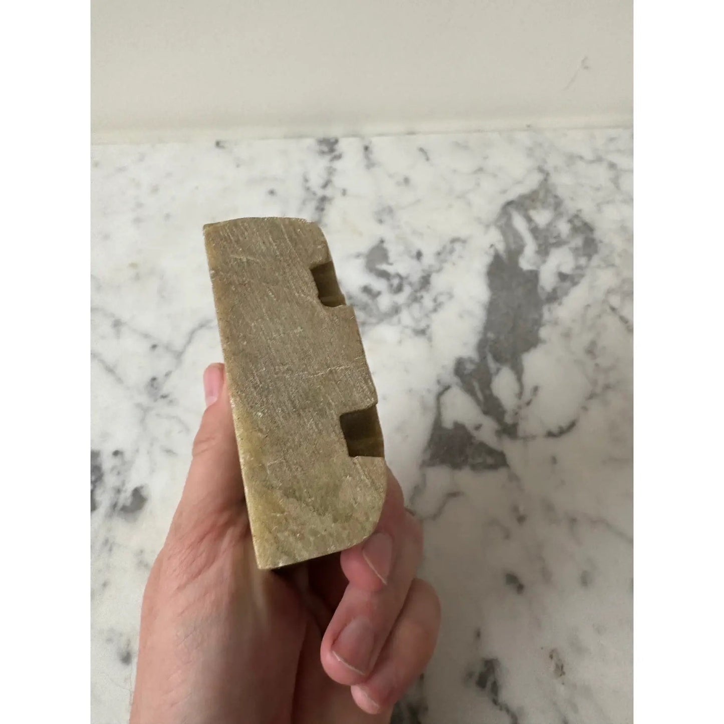 Sujetalibros chino de esteatita tallado a mano