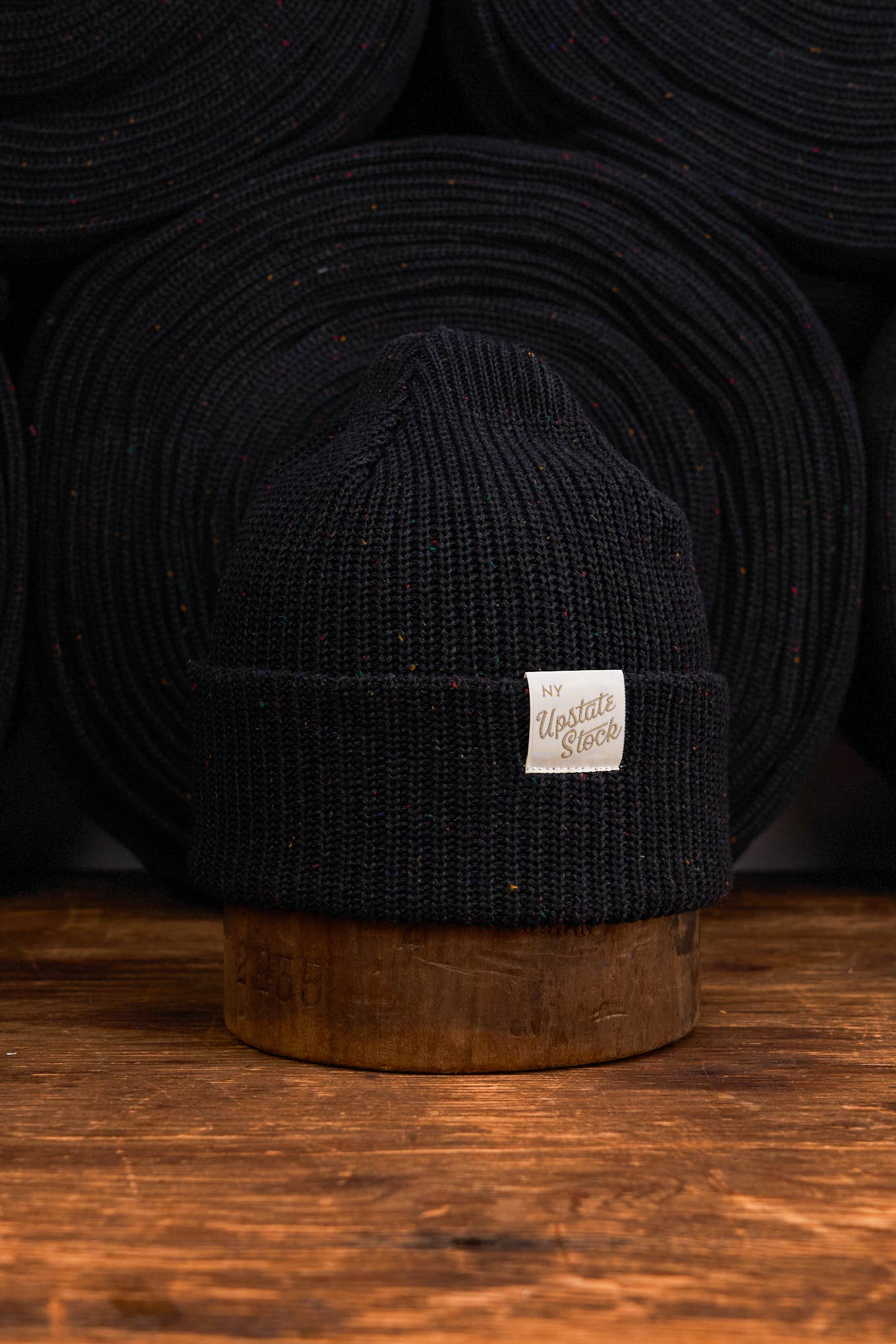 Upstate Stock - Watchcap Blackout Super Fine Upcycled Cotton