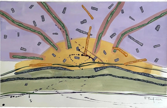 Barbara Beck 2002 Abstract Landscape Painting on Paper