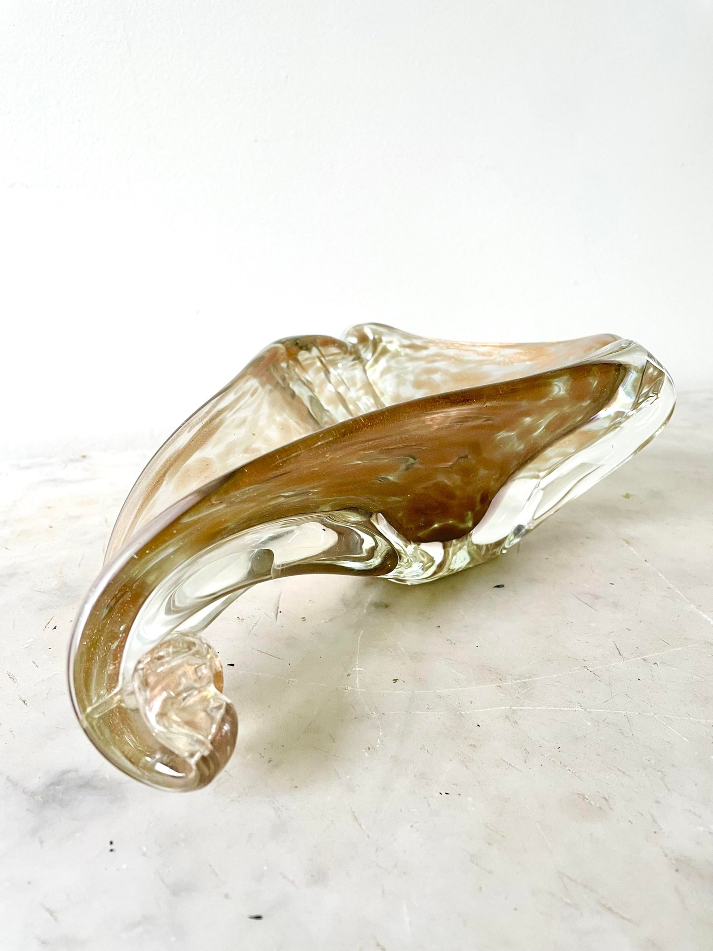 Vintage Mid-Century Modern 1950s Fratelli Toso Murano Glass Bowl