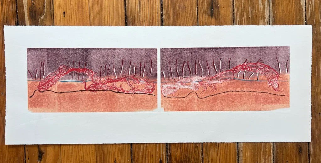 Barbara Beck Monocopia Abstracta #2 sobre Papel c. 2007