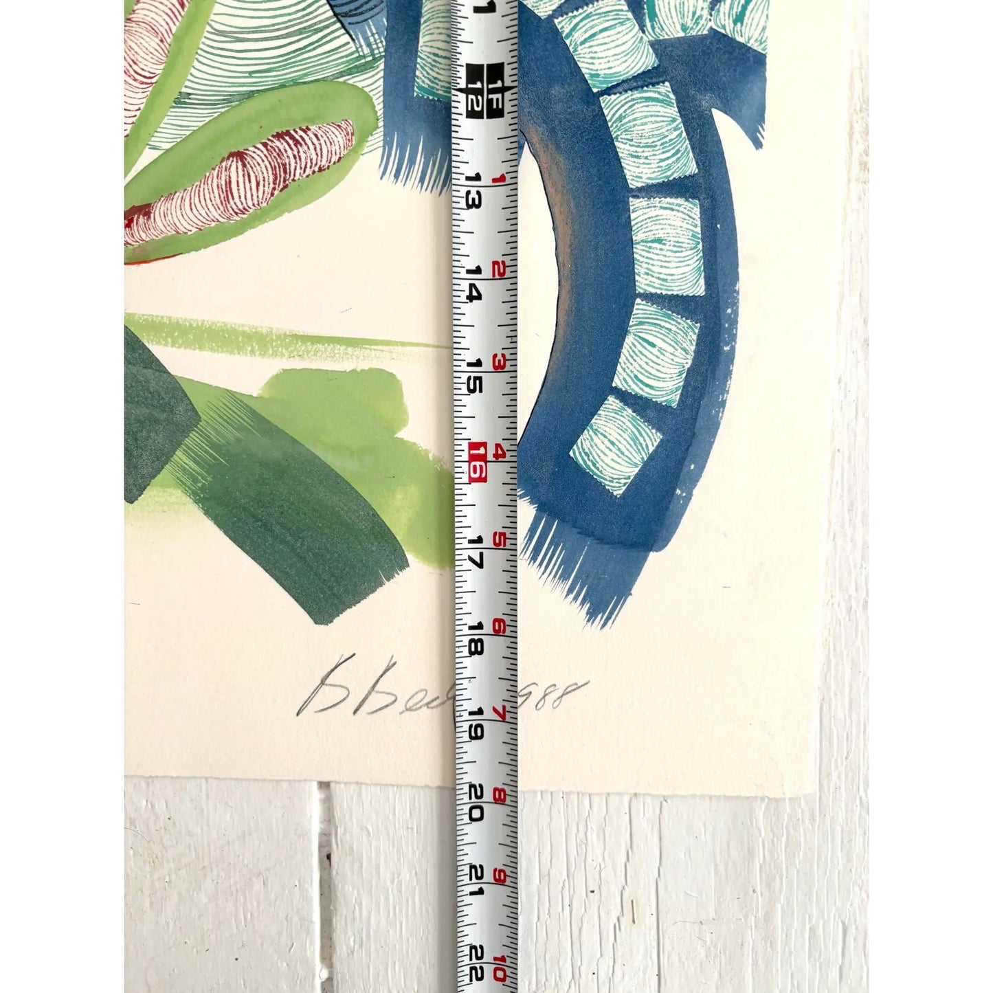 Barbara Beck 1988 Abstract Watercolor Painting on Paper - Signed/Dated/Unframed