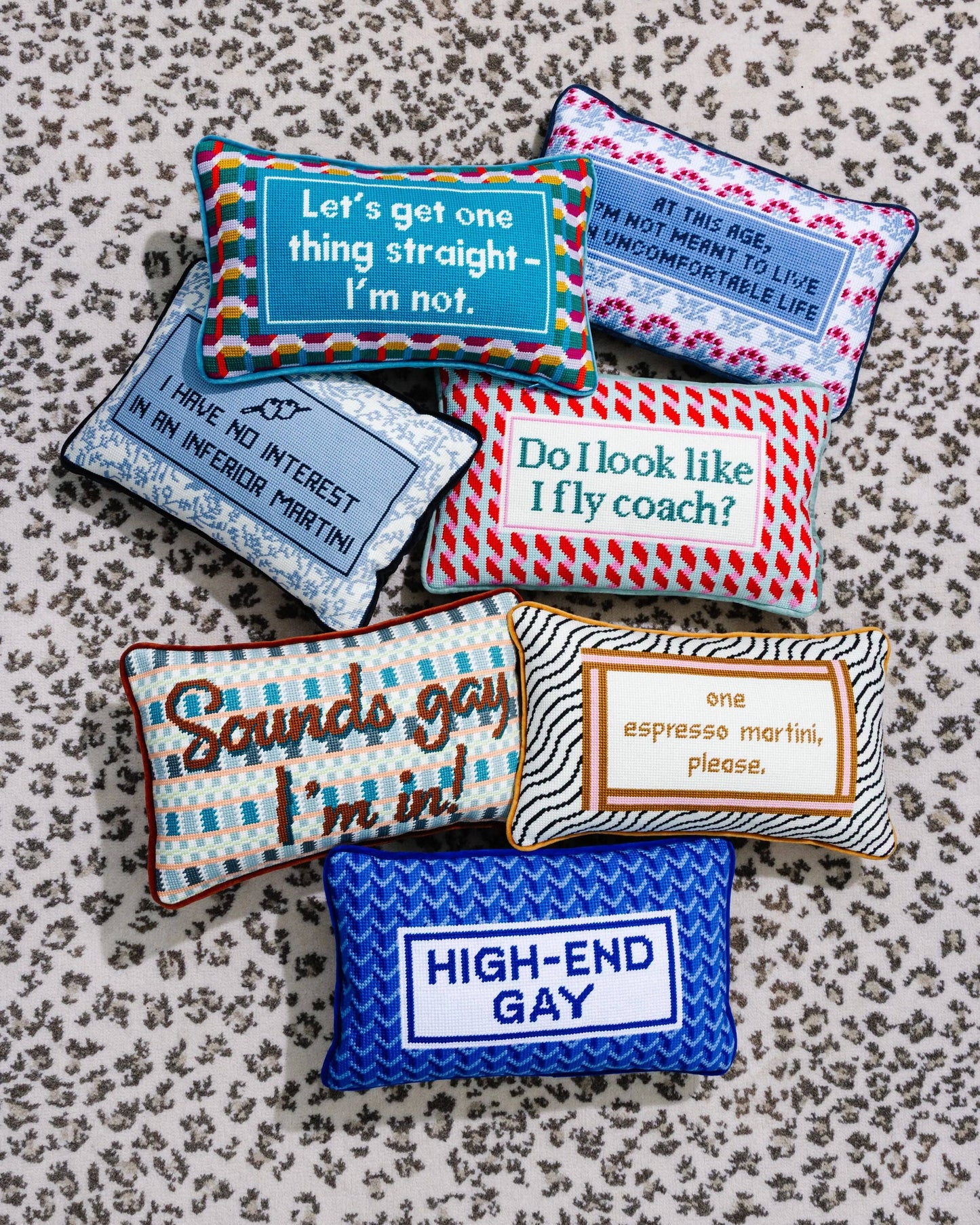 Furbish Studio - High End Gay Needlepoint Pillow