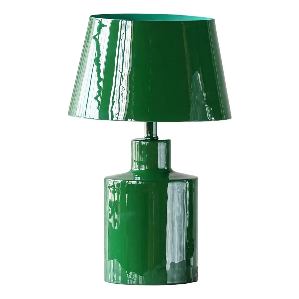 Contemporary Matthew Izzo Home Emerald Enamel Table Lamp