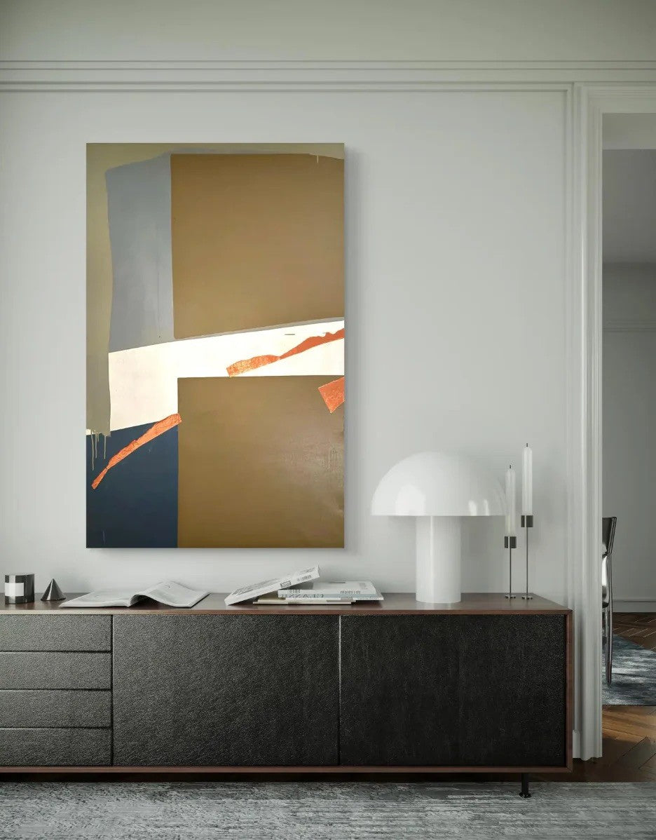 Barbara Beck 1965 Large Scale Abstract Oil Painting on Canvas