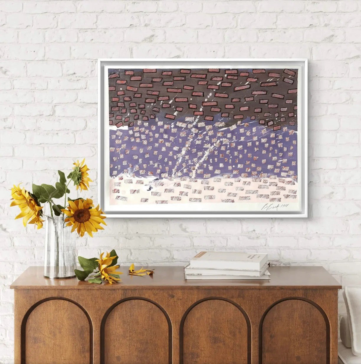 Barbara Beck 1988 Abstract Painting on Paper