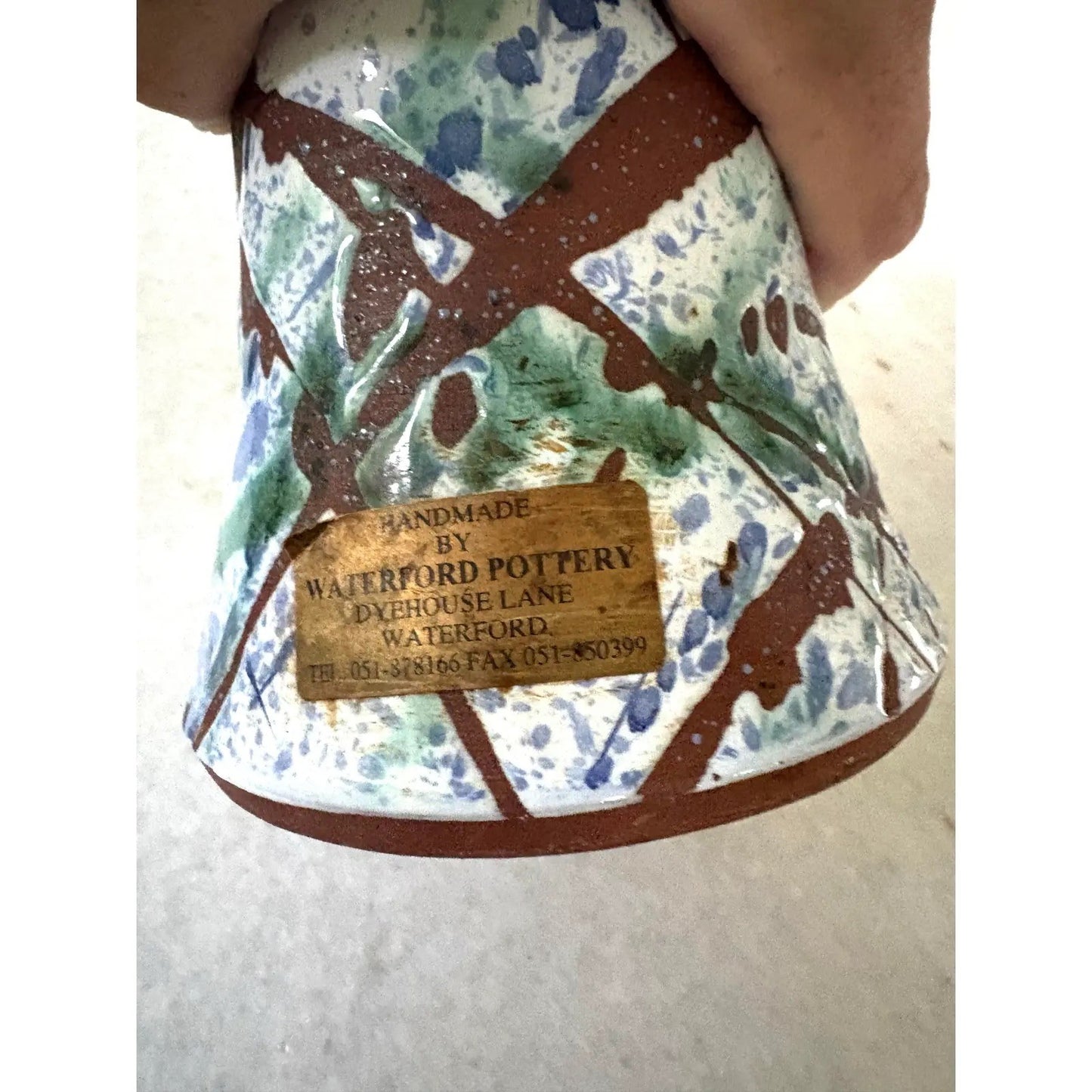 Mid-Century Waterford Pottery Handmade Vase