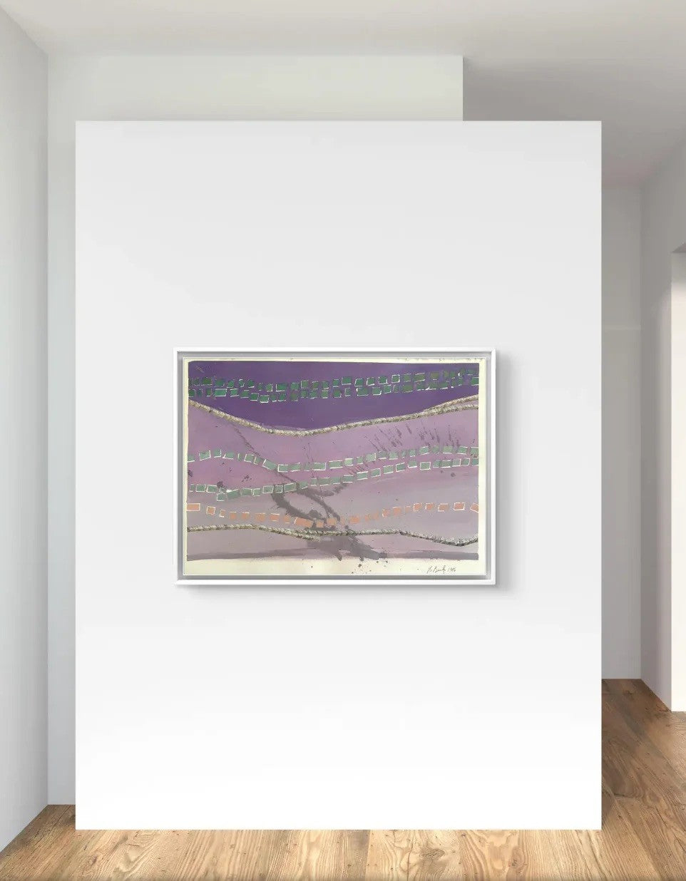 Barbara Beck 1986 Abstract Acrylic Painting on Paper