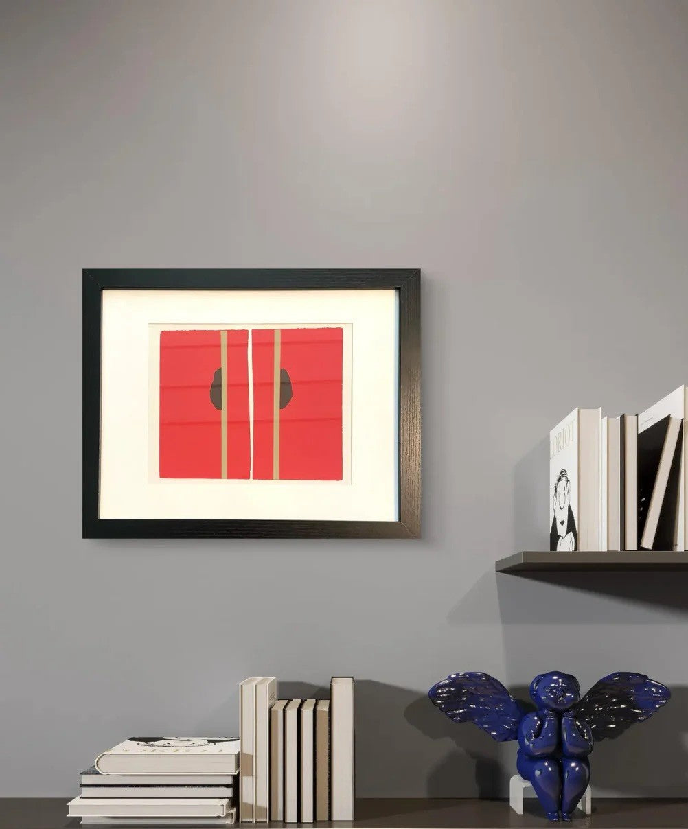 Barbara Beck 1969 Framed and Matted Screen Print on Paper, Edition of 20 in Black Wood Frame