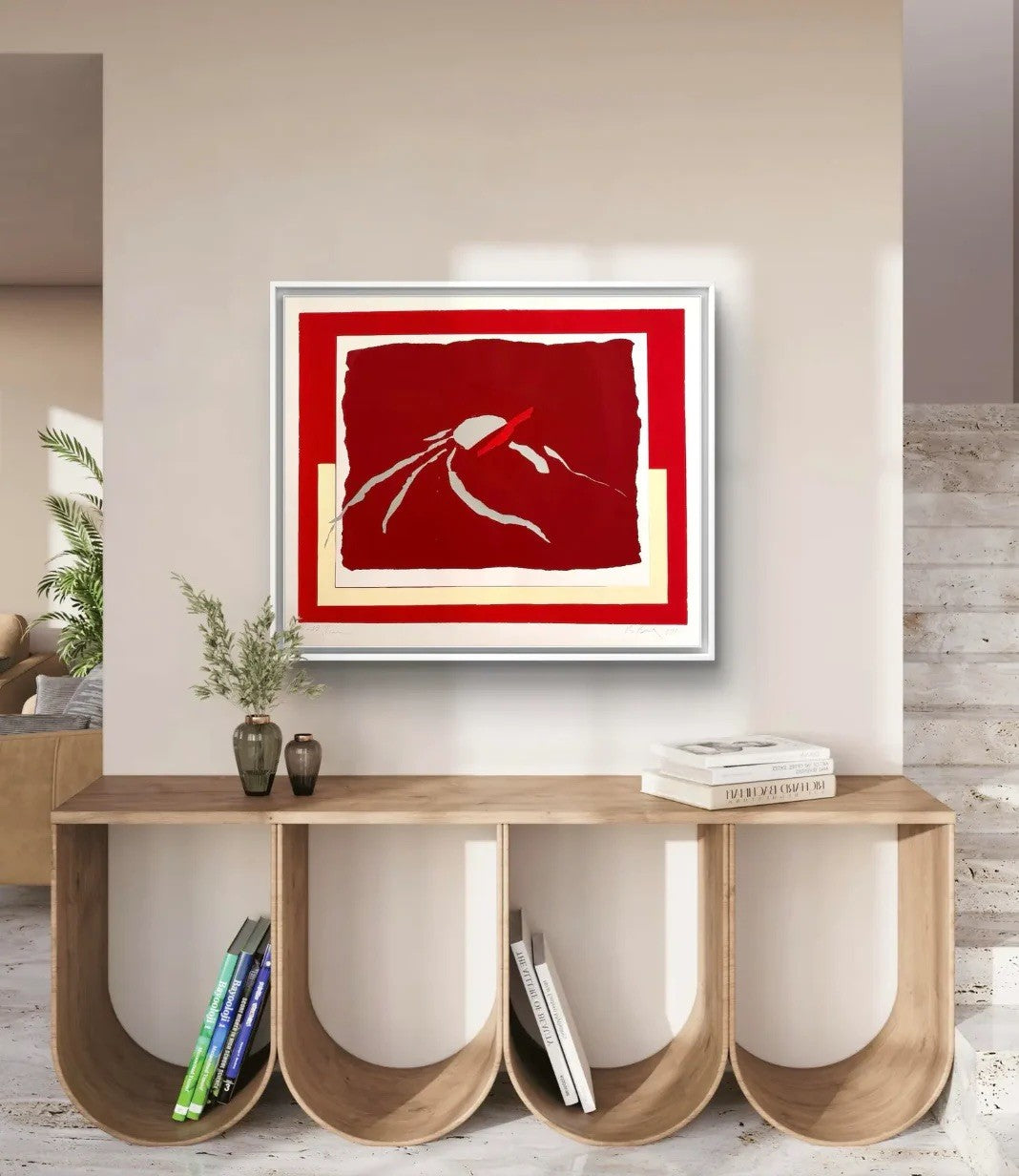 Barbara Beck 1971 Mid Century Modern Screen Print on Paper